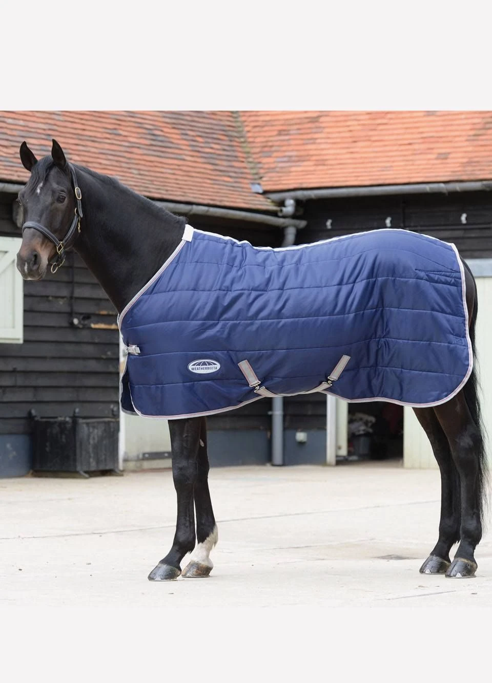 Weatherbeeta Channel Quilt Std Neck Med/Lite - Navy/Silver/Red