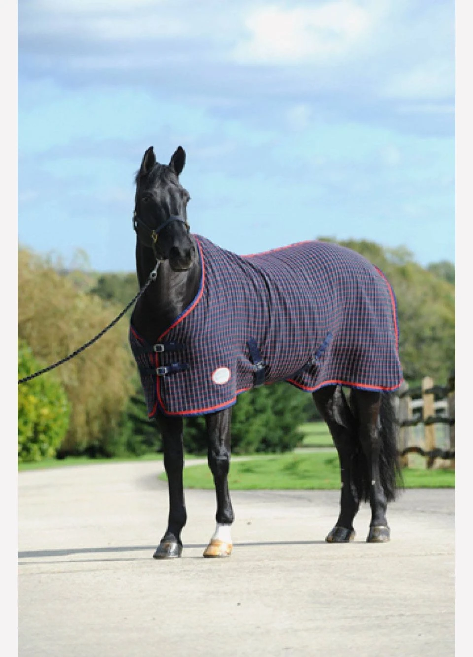 Weatherbeeta Waffle Cooler Rug - Navy/Red/White