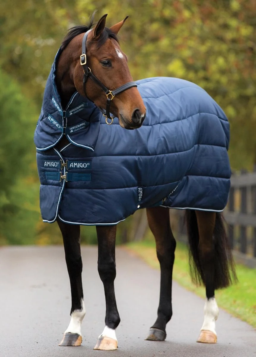 Amigo Insulator Heavy Plus Stable Rug - Navy/White