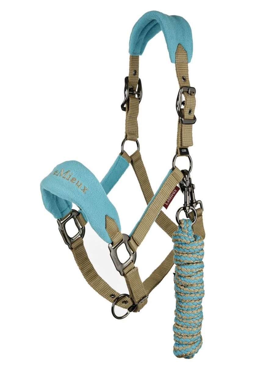 LeMieux Vogue Fleece Headcollar & Leadrope - Azure