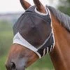 Shires Fine Mesh Fly Mask With Ear Holes - Black