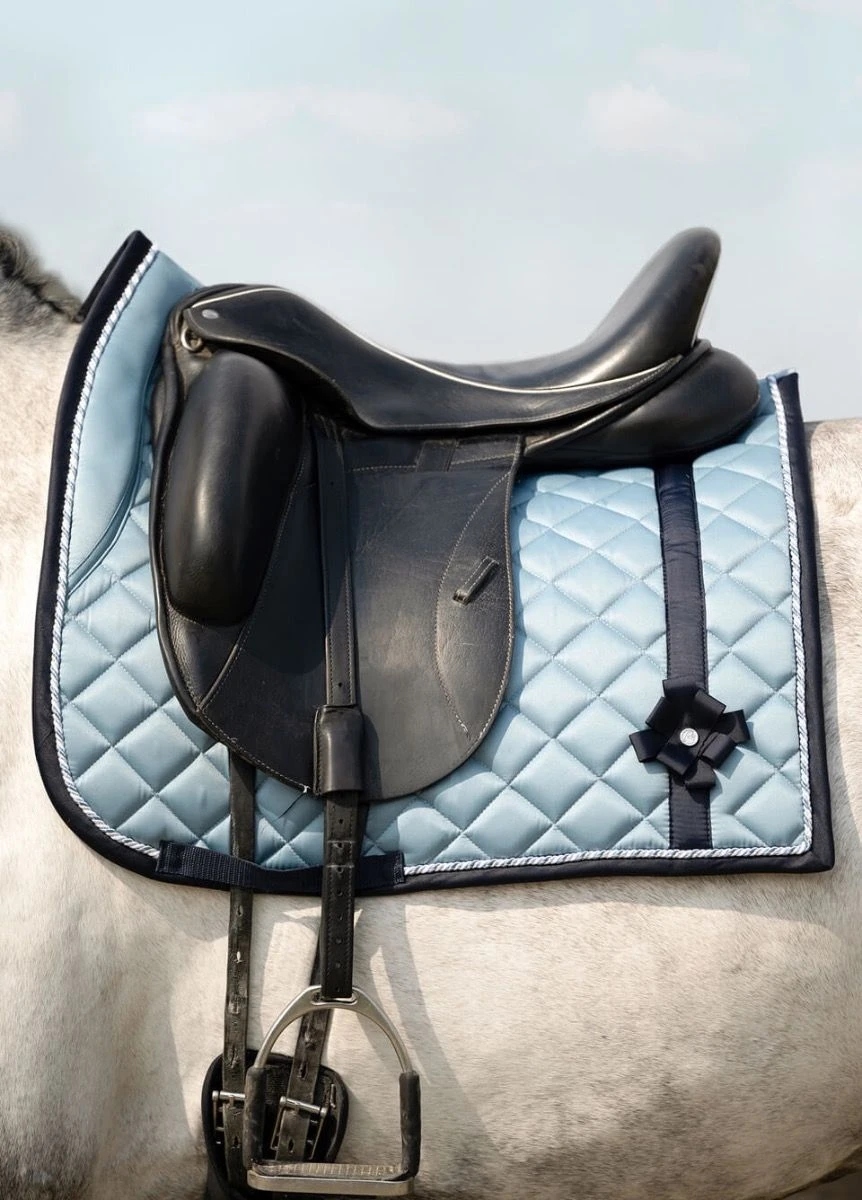 PS Of Sweden Bow Dressage Saddle Pad - Aqua - Image 2