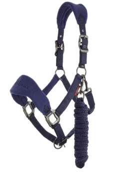 LeMieux Vogue Fleece Headcollar & Leadrope Set - Ink Blue/Navy