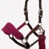 LeMieux Vogue Fleece Headcollar & Leadrope Set - Plum/Black