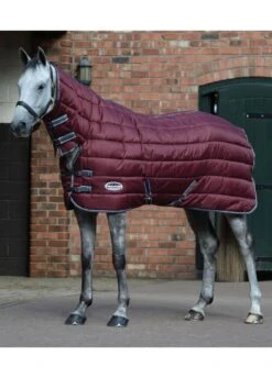 Weatherbeeta ComFITec 210D Channel Quilt Combo Neck Heavy - Maroon/Grey/White