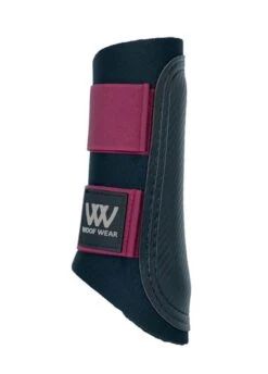 Woof Wear Club Brushing Boots - Black/Shiraz